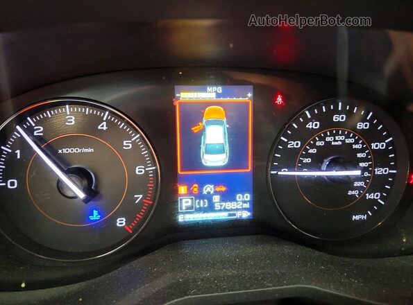 JF2GTAPC9M8345113 2021 SUBARU CROSSTREK Gray Widok zestawu wskaźników