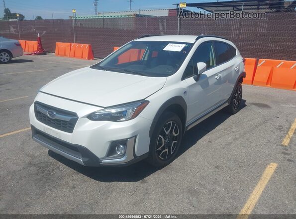 JF2GTDEC5KH399655 2019 SUBARU CROSSTREK HYBRID White Vista tres cuartos delantera izquierda