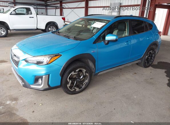 JF2GTDEC8KH325159 2019 SUBARU CROSSTREK HYBRID Синий Передняя левая четверть