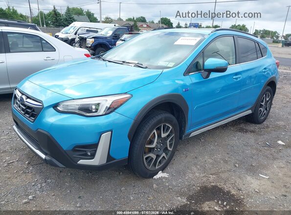 JF2GTDNC9PH326070 2023 SUBARU CROSSTREK Blue წინა მარცხენა ხედი სამი მეოთხედიდან