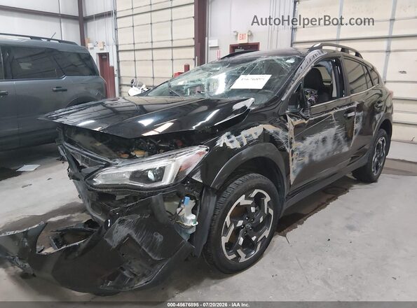 JF2GTHMC2PH229348 2023 SUBARU CROSSTREK Black Առջևի ձախ երեք քառորդ տեսարան