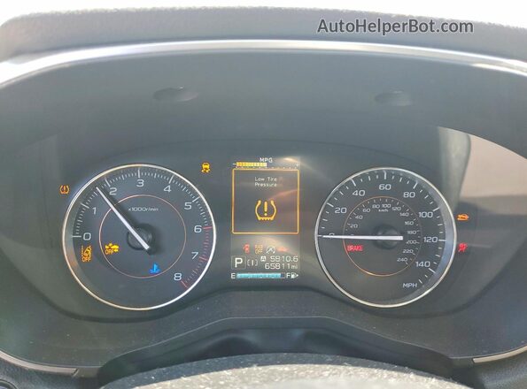 JF2GTHMC7M8220205 2021 SUBARU CROSSTREK White Widok zestawu wskaźników