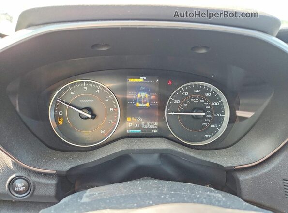 JF2GTHMC8MH657050 2021 SUBARU CROSSTREK Yellow ხელსაწყოთა პანელის ხედი