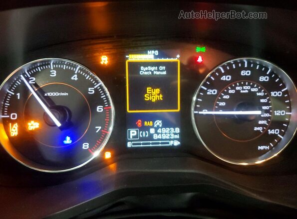 JF2GTHMCXM8290992 2021 SUBARU CROSSTREK Blue Widok zestawu wskaźników