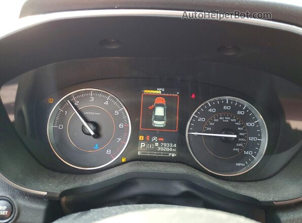 JF2GTHMCXM8341536 2021 SUBARU CROSSTREK Red Widok zestawu wskaźników