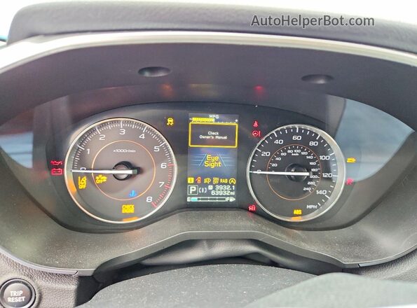 JF2GTHNC0M8276792 2021 SUBARU CROSSTREK Синий Вид щитка приборов