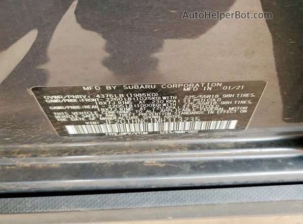 JF2GTHNC1MH313235 2021 SUBARU CROSSTREK Gray Vista del compartimento del motor