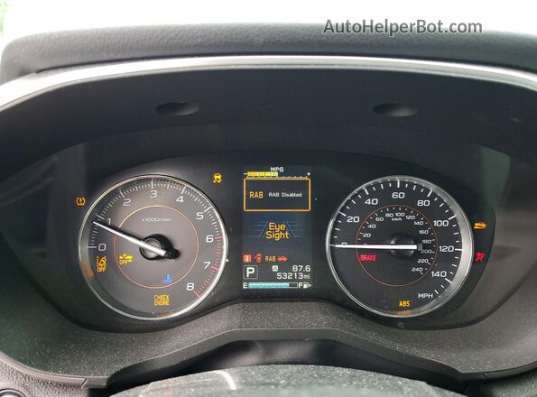 JF2GTHNC3M8373145 2021 SUBARU CROSSTREK Blue Instrument cluster view