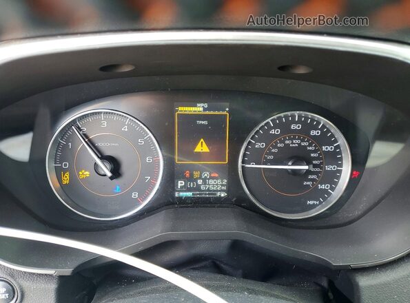 JF2GTHNC5M8296309 2021 SUBARU CROSSTREK Silver Սարքավորումների վահանակի տեսք