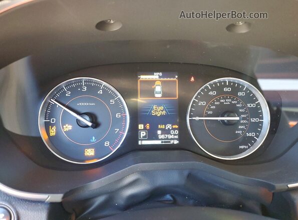 JF2GTHNC5M8316770 2021 SUBARU CROSSTREK Black ხელსაწყოთა პანელის ხედი