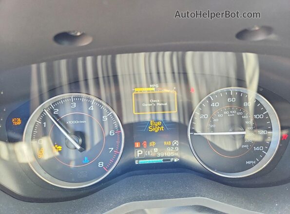 JF2GTHNC5N8251288 2022 SUBARU CROSSTREK Silver Widok zestawu wskaźników