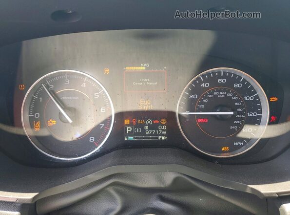 JF2GTHNC7M8215634 2021 SUBARU CROSSTREK Синий Вид щитка приборов