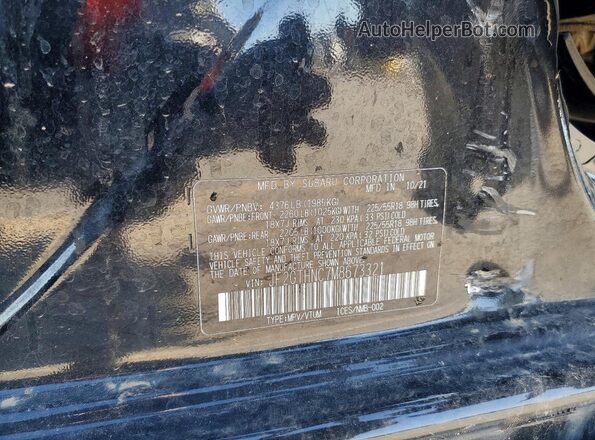 JF2GTHNC7M8673321 2021 SUBARU CROSSTREK Green Widok komory silnika