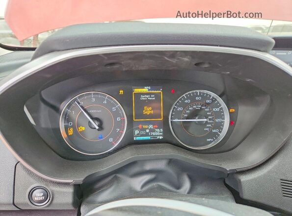 JF2GTHNCXM8295088 2021 SUBARU CROSSTREK Red Instrument cluster view