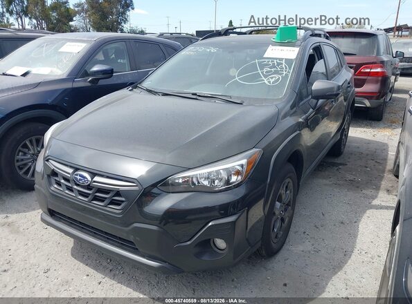 JF2GTHRC0NH285293 2022 SUBARU CROSSTREK Black Առջևի ձախ երեք քառորդ տեսարան