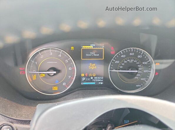 JF2GTHRC1MH266251 2021 SUBARU CROSSTREK Blue Widok zestawu wskaźników