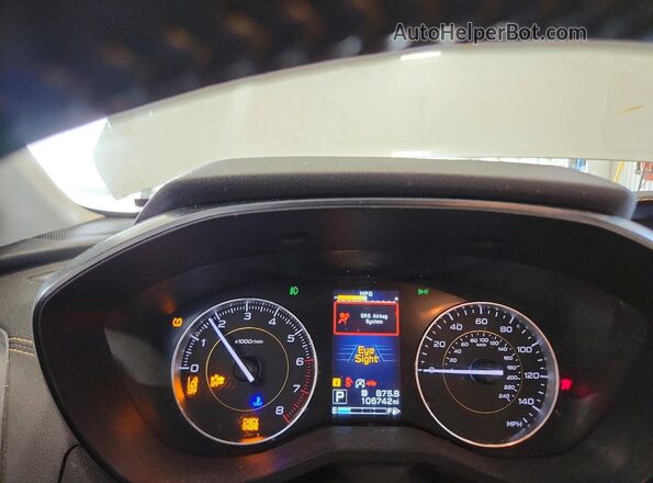 JF2GTHRC2MH230164 2021 SUBARU CROSSTREK Белый Вид щитка приборов