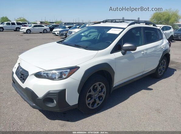 JF2GTHRC2MH668974 2021 SUBARU CROSSTREK White Առջևի ձախ երեք քառորդ տեսարան