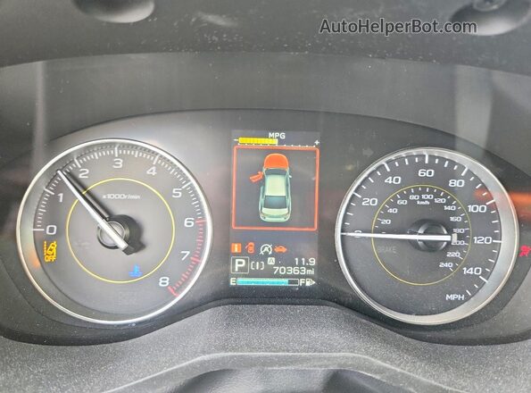 JF2GTHRC8MH276257 2021 SUBARU CROSSTREK Gray ხელსაწყოთა პანელის ხედი