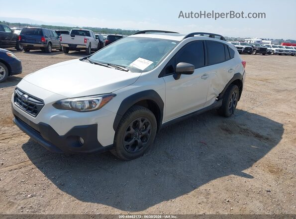JF2GTHSC1MH210787 2021 SUBARU CROSSTREK White Vista tres cuartos delantera izquierda