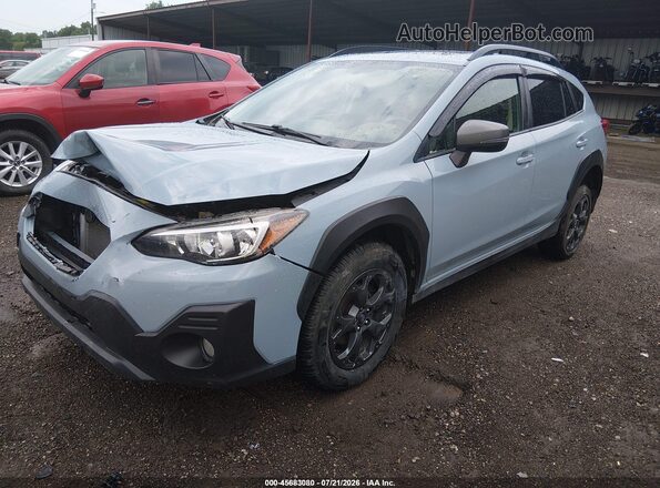 JF2GTHSC4MH206944 2021 SUBARU CROSSTREK Light Blue წინა მარცხენა ხედი სამი მეოთხედიდან