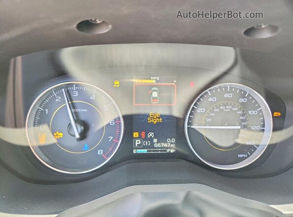 JF2GTHSC4NH206007 2022 SUBARU CROSSTREK Blue Instrument cluster view