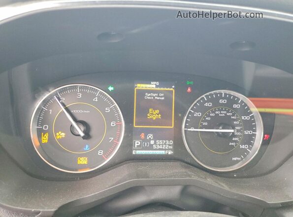 JF2GTHSC5MH233859 2021 SUBARU CROSSTREK White Instrument cluster view