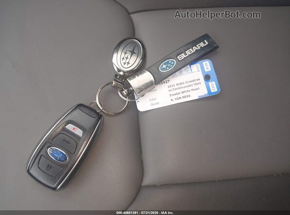 JF2GTHSC6MH260097 2021 SUBARU CROSSTREK White Вид панелі приладів