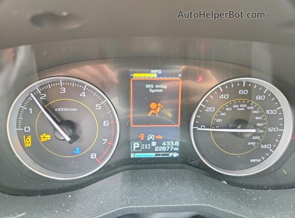 JF2GTHSC7PH303074 2023 SUBARU CROSSTREK Белый Вид щитка приборов