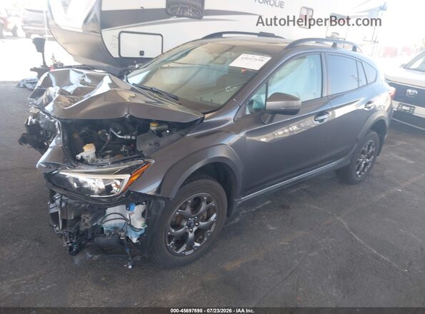 JF2GTHSC8NH221951 2022 SUBARU CROSSTREK Серый Передняя левая четверть
