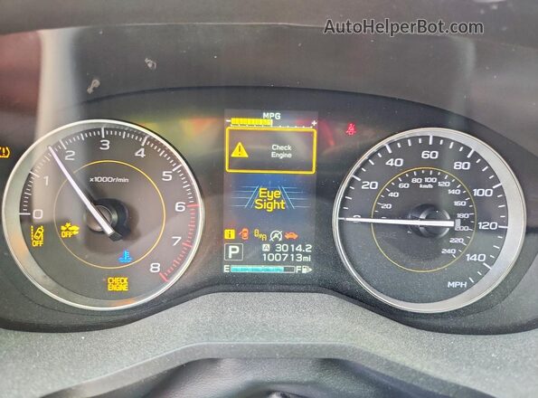 JF2GTHSCXNH229906 2022 SUBARU CROSSTREK Gray ხელსაწყოთა პანელის ხედი
