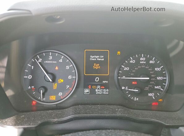 JF2GUABC0R8329264 2024 SUBARU CROSSTREK Белый Вид щитка приборов