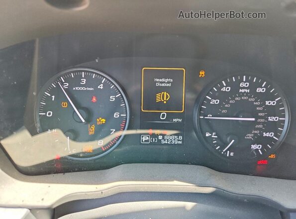 JF2GUABC7R8314406 2024 SUBARU CROSSTREK White ხელსაწყოთა პანელის ხედი