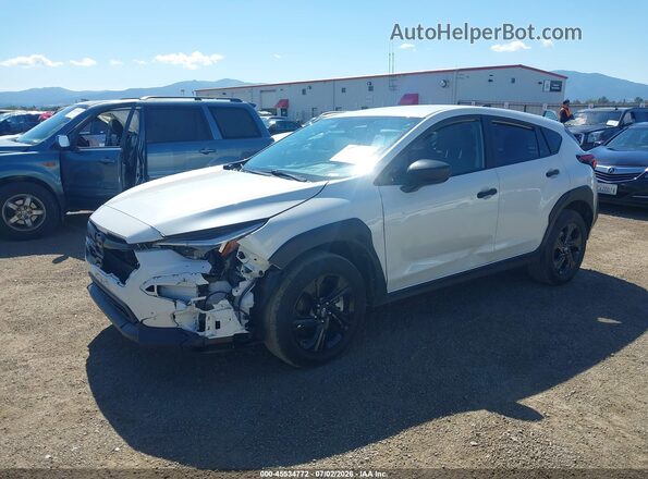 JF2GUABC7SH220869 2025 SUBARU CROSSTREK White Առջևի ձախ երեք քառորդ տեսարան