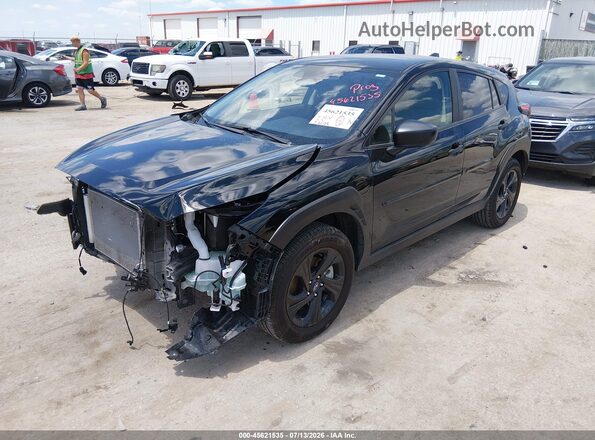 JF2GUABCXS8342240 2025 SUBARU CROSSTREK Black წინა მარცხენა ხედი სამი მეოთხედიდან