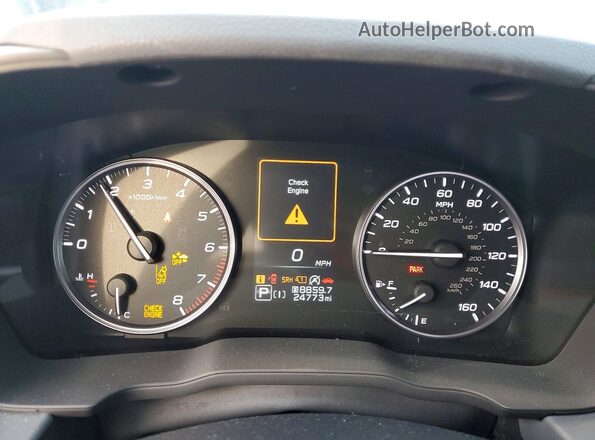 JF2GUADC4R8295469 2024 SUBARU CROSSTREK Black Widok zestawu wskaźników