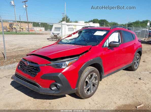 JF2GUADC4R8865809 2024 SUBARU CROSSTREK Red წინა მარცხენა ხედი სამი მეოთხედიდან