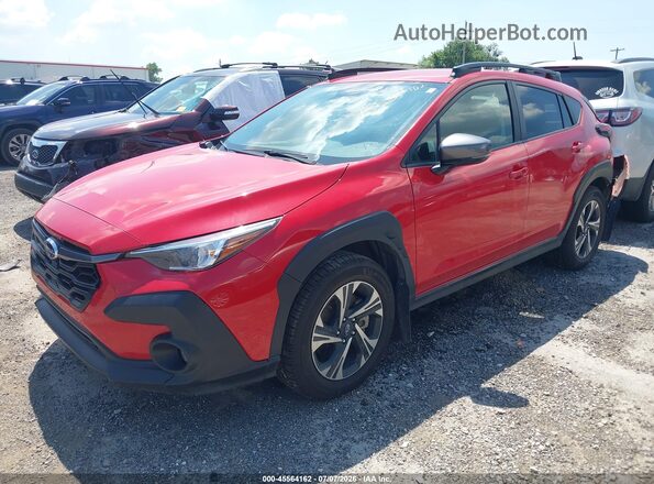 JF2GUADC5R8226662 2024 SUBARU CROSSTREK Red Առջևի ձախ երեք քառորդ տեսարան
