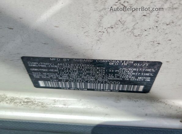 JF2GUADC6R8212009 2024 SUBARU CROSSTREK White Engine compartment view