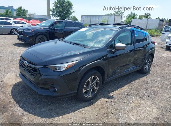 JF2GUADCXR8268342 2024 SUBARU CROSSTREK Black წინა მარცხენა ხედი სამი მეოთხედიდან