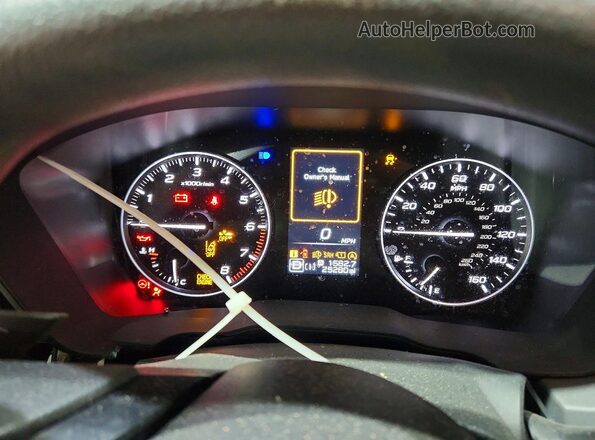 JF2GUHDC1S8225801 2025 SUBARU CROSSTREK White Вид щитка приладів