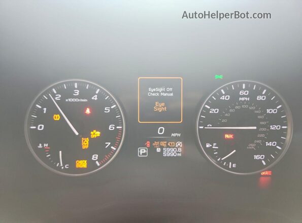 JF2GUHDC2S8280421 2025 SUBARU CROSSTREK White ხელსაწყოთა პანელის ხედი