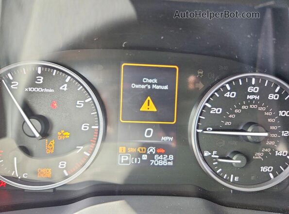JF2GUHDC6SH294659 2025 SUBARU CROSSTREK Gray Սարքավորումների վահանակի տեսք