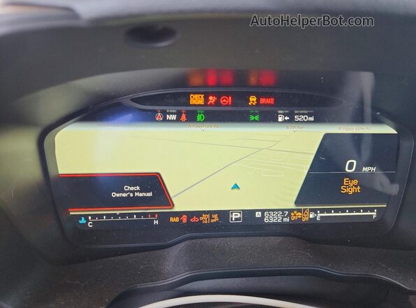 JF2GUSND2T8216143 2026 SUBARU CROSSTREK Черный Вид щитка приборов