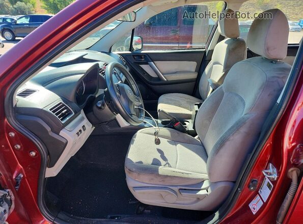 JF2SJAAC1GH553385 2016 SUBARU FORESTER Бордовый Вид салона спереди