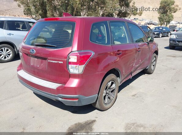 JF2SJAAC7JH557237 2018 SUBARU FORESTER Red Задня права чверть