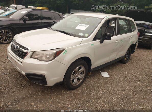 JF2SJAACXHH429293 2017 SUBARU FORESTER White წინა მარცხენა ხედი სამი მეოთხედიდან