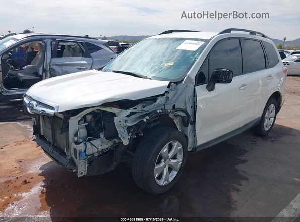JF2SJABC0GH556051 2016 SUBARU FORESTER White Vista tres cuartos delantera izquierda
