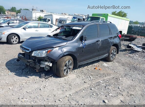JF2SJABC0JH557708 2018 SUBARU FORESTER Black Առջևի ձախ երեք քառորդ տեսարան