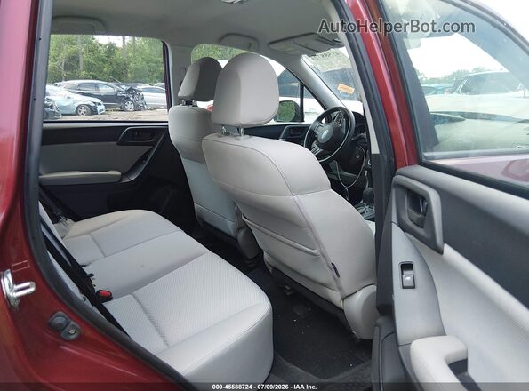JF2SJABC1GH520949 2016 SUBARU FORESTER Red VIN კოდის სტიკერის ხედი